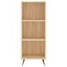 Stylish Highboard Sonoma Oak | 34.5x32.5x180 cm - Hipomarket