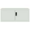 Light Grey File Cabinet - 90x40x240 cm Steel - Stylish Storage