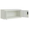 Light Grey File Cabinet - 90x40x240 cm Steel - Stylish Storage