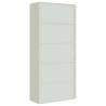 Light Grey File Cabinet - 90x40x240 cm Steel - Stylish Storage