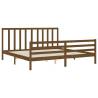 Honey Brown Solid Wood Bed Frame 200x200 cm - Hipomarket