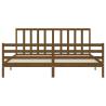 Honey Brown Solid Wood Bed Frame 200x200 cm - Hipomarket