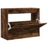 Shoe Cabinet Smoked Oak - 80x34x63 cm Engineered Wood