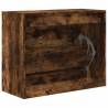 Shoe Cabinet Smoked Oak - 80x34x63 cm Engineered Wood