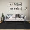 Rug HUARTE Short Pile Soft and Washable Black 200x200 cm Colour black Size 200 x 200 cm 