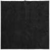 HUARTE Washable Black Rug 200x200 cm - Soft & Non-Slip Design