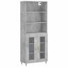 Stylish Highboard in Concrete Grey | 69.5x34x180 cm - HipoMarket