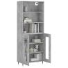 Stylish Highboard in Concrete Grey | 69.5x34x180 cm - HipoMarket