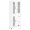 Stylish Highboard White 69.5x34x180 cm - Durable & Elegant