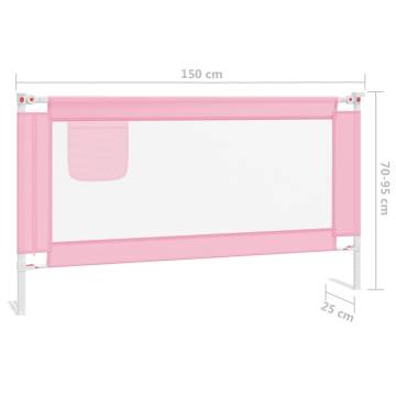 Toddler Safety Bed Rail Pink 150x25 cm | Hipomarket