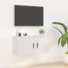 Wall Mounted TV Cabinet High Gloss White 80x34.5x40 cm Colour high gloss white Quantity in Package 1 Height 40 cm Width 80 cm 