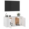 Wall Mounted TV Cabinet High Gloss White | Stylish Storage Solution