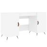 Elegant White Desk 140x50x75 cm - Engineered Wood