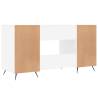 Elegant White Desk 140x50x75 cm - Engineered Wood