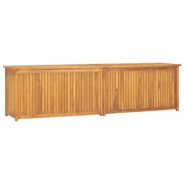 Garden Box 200x50x55 cm Solid Teak Wood - Stylish Storage Solution