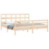 Super King Size Solid Wood Bed Frame with Headboard