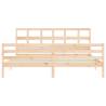 Super King Size Solid Wood Bed Frame with Headboard