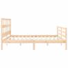 Super King Size Solid Wood Bed Frame with Headboard