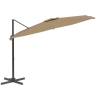 LED Cantilever Umbrella Taupe 400x300 cm - Stylish & Durable