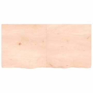 Bathroom Countertop 120x60 cm - Untreated Solid Oak Wood