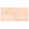 Bathroom Countertop 120x60 cm - Untreated Solid Oak Wood