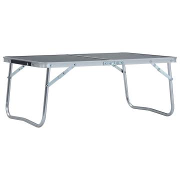 Folding Camping Table Grey Aluminium 60x40 cm | HipoMarket