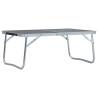 Folding Camping Table Grey Aluminium 60x40 cm Colour grey Quantity in Package 1 