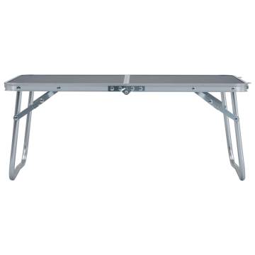 Folding Camping Table Grey Aluminium 60x40 cm | HipoMarket