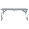 Folding Camping Table Grey Aluminium 60x40 cm | HipoMarket