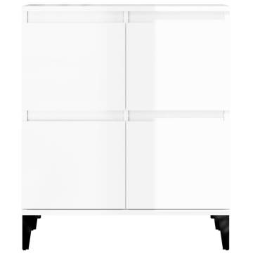 High Gloss White Sideboard - 60x35x70 cm | Hipomarket