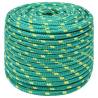 Boat Rope Green 12mm 250m - Durable Polypropylene for Sailing