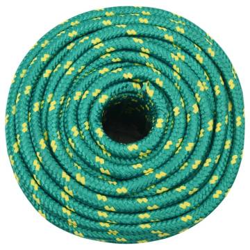 Boat Rope Green 12mm 250m - Durable Polypropylene for Sailing