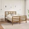 Bed Frame Honey Brown Solid Wood 120x190 cm Small Double Colour honey brown Size 120 x 190 cm 