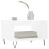 Stylish White Coffee Table 60x50 cm - Engineered Wood