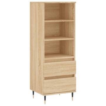 Stylish Highboard Sonoma Oak - Engineered Wood Storage Unit