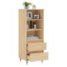 Stylish Highboard Sonoma Oak - Engineered Wood Storage Unit