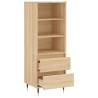 Stylish Highboard Sonoma Oak - Engineered Wood Storage Unit