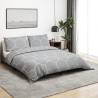 Duvet Cover Set Grey 200x200 cm Cotton Colour grey and white Size 200 x 200 cm + 50 x 75 cm Quantity in Package 2 Number of Pieces 1 