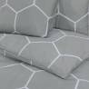 Soft Grey Duvet Cover Set 200x200 cm - 100% Cotton