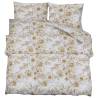 Soft White & Brown Duvet Cover Set - 200x200 cm Cotton