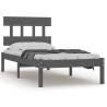 Grey Solid Wood Bed Frame 90x200 cm | HipoMarket UK