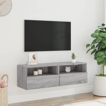 TV Wall Cabinet Grey Sonoma - Space-Saving Solution