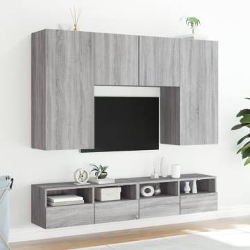 TV Wall Cabinet Grey Sonoma - Space-Saving Solution