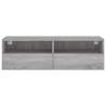 TV Wall Cabinet Grey Sonoma - Space-Saving Solution