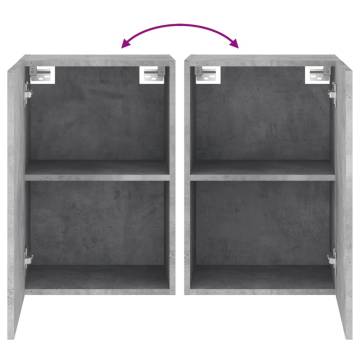 Stylish TV Wall Cabinets - 2 pcs Concrete Grey, 40.5x30x60 cm