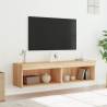 Stylish TV Cabinets with LED Lights - Sonoma Oak 2 pcs