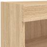 Stylish TV Cabinets with LED Lights - Sonoma Oak 2 pcs