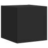 Stylish Black TV Wall Cabinet with LED Lights - 30.5x35x30 cm