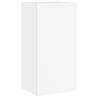 Modern TV Wall Cabinet with LED Lights - White 40.5x35x80 cm