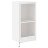 Modern TV Wall Cabinet with LED Lights - White 40.5x35x80 cm